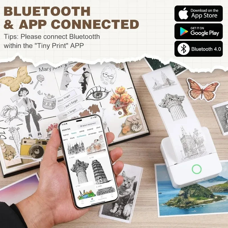 Portable Thermal Sticker Printer